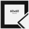 Ramme New Lifestyle Mat Sort 60x60 cm - Passepartout Sort 45x45 cm