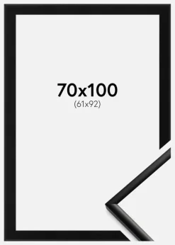 Ramme New Lifestyle Mat Sort 70x100 cm - Passepartout Sort 62x93 cm