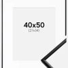 Ramme New Lifestyle Mat Sort 40x50 cm - Passepartout Hvid 28x35 cm
