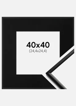 Ramme New Lifestyle Mat Sort 40x40 cm - Passepartout Sort 10x10 inches