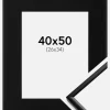 Ramme New Lifestyle Mat Sort 40x50 cm - Passepartout Sort 27x35 cm