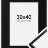 Ramme New Lifestyle Mat Sort 30x40 cm - Passepartout Sort 8x12 inches