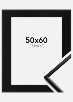 Ramme New Lifestyle Mat Sort 50x60 cm - Passepartout Sort 15x20 inches