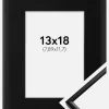Ramme New Lifestyle Mat Sort 13x18 cm - Passepartout Sort 3,5x5 inches