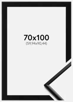 Ramme New Lifestyle Mat Sort 70x100 cm - Passepartout Sort 24x36 inches