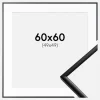 Ramme New Lifestyle Mat Sort 60x60 cm - Passepartout Hvid 50x50 cm