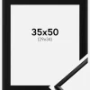 Ramme New Lifestyle Mat Sort 35x50 cm - Passepartout Sort 25x35 cm
