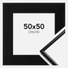 Ramme New Lifestyle Mat Sort 50x50 cm - Passepartout Sort 35x35 cm