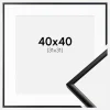 Ramme New Lifestyle Mat Sort 40x40 cm - Passepartout Hvid 32x32 cm
