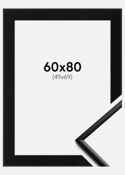 Ramme New Lifestyle Mat Sort 60x80 cm - Passepartout Sort 50x70 cm