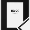 Ramme New Lifestyle Mat Sort 15x20 cm - Passepartout Sort 4x6 inches