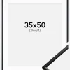 Ramme New Lifestyle Mat Sort 35x50 cm - Passepartout Hvid 30x35 cm
