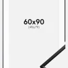 Ramme New Lifestyle Mat Sort 60x90 cm - Passepartout Hvid 50x80 cm