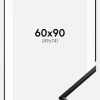 Ramme New Lifestyle Mat Sort 60x90 cm - Passepartout Hvid 50x75 cm