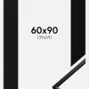 Ramme New Lifestyle Mat Sort 60x90 cm - Passepartout Sort 40x70 cm