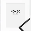 Ramme New Lifestyle Mat Sort 40x50 cm - Passepartout Hvid 27x35 cm