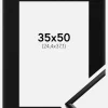 Ramme New Lifestyle Mat Sort 35x50 cm - Passepartout Sort 10x15 inches