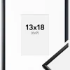 Ramme New Lifestyle Mat Sort 13x18 cm - Passepartout Hvid 7x10 cm