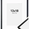 Ramme New Lifestyle Mat Sort 13x18 cm - Passepartout Hvid 9x12 cm