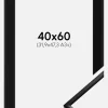 Ramme New Lifestyle Mat Sort 40x60 cm - Passepartout Sort 32,9x48,3 cm (A3+)
