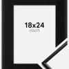 Ramme New Lifestyle Mat Sort 18x24 cm - Passepartout Sort 13x18 cm