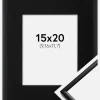 Ramme New Lifestyle Mat Sort 15x20 cm - Passepartout Sort 4x5 inches