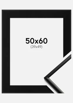 Ramme New Lifestyle Mat Sort 50x60 cm - Passepartout Sort 40x50 cm