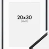 Ramme New Lifestyle Mat Sort 20x30 cm - Passepartout Hvid 15x22 cm