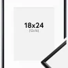 Ramme New Lifestyle Mat Sort 18x24 cm - Passepartout Hvid 13x17 cm