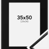Ramme New Lifestyle Mat Sort 35x50 cm - Passepartout Sort 25x35 cm