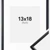 Ramme New Lifestyle Mat Sort 13x18 cm - Passepartout Hvid 10x12 cm
