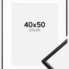 Ramme New Lifestyle Mat Sort 40x50 cm - Passepartout Hvid 30x40 cm