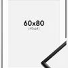 Ramme New Lifestyle Mat Sort 60x80 cm - Passepartout Hvid 50x65 cm
