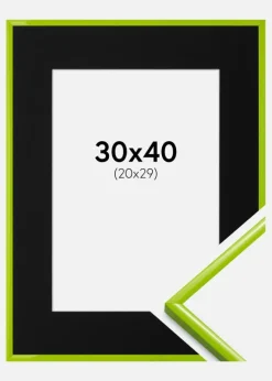 Ramme New Lifestyle May Green 30x40 cm - Passepartout Sort 21x30 cm