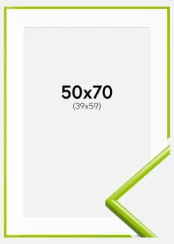 Ramme New Lifestyle May Green 50x70 cm - Passepartout Hvid 40x60 cm