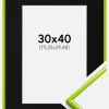 Ramme New Lifestyle May Green 30x40 cm - Passepartout Sort 8x12 inches