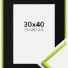 Ramme New Lifestyle May Green 30x40 cm - Passepartout Sort 21x29,7 cm (A4)
