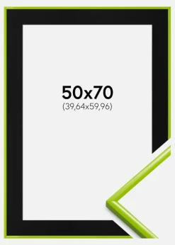 Ramme New Lifestyle May Green 50x70 cm - Passepartout Sort 16x24 inches