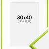 Ramme New Lifestyle May Green 30x40 cm - Passepartout Hvid 8x12 inches