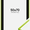 Ramme New Lifestyle May Green 50x70 cm - Passepartout Sort 42x59,4 cm (A2)