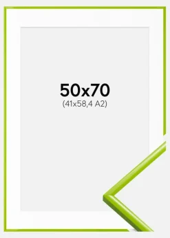Ramme New Lifestyle May Green 50x70 cm - Passepartout Hvid 42x59,4 cm (A2)