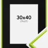 Ramme New Lifestyle May Green 30x40 cm - Passepartout Sort 20x28 cm