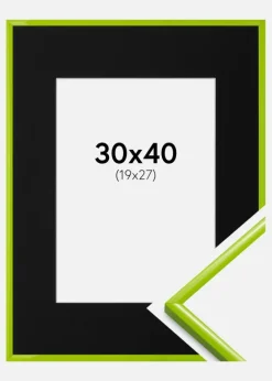 Ramme New Lifestyle May Green 30x40 cm - Passepartout Sort 20x28 cm