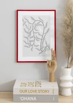 Ramme New Lifestyle Medium Red 70x100 cm - Passepartout Hvid 24x36 inches