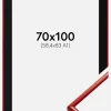 Ramme New Lifestyle Medium Red 70x100 cm - Passepartout Sort 59,4x84 cm (A1)