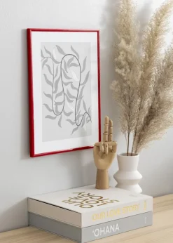 Ramme New Lifestyle Medium Red 50x70 cm - Passepartout Sort 33x56 cm