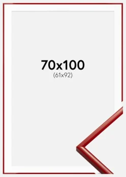 Ramme New Lifestyle Medium Red 70x100 cm - Passepartout Hvid 62x93 cm