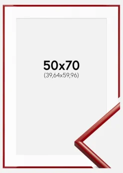 Ramme New Lifestyle Medium Red 50x70 cm - Passepartout Hvid 16x24 inches