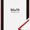 Ramme New Lifestyle Medium Red 50x70 cm - Passepartout Sort 42x59,4 cm (A2)
