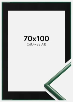 Ramme New Lifestyle Moss Green 70x100 cm - Passepartout Sort 59,4x84 cm (A1)